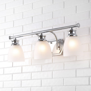 Beverly Metal/Glass Contemporary Modern LED Vanity Light - JONATHAN Y